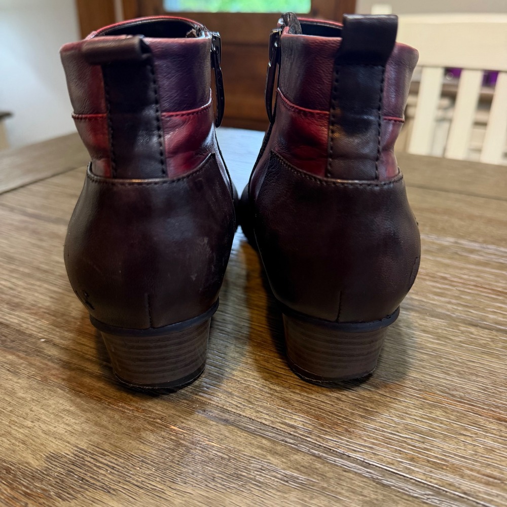 Regarde Le Ciel Stefany Ankle Boots Maroon Brown leather EU‎ 39 US 8.5 - Picture 4 of 11